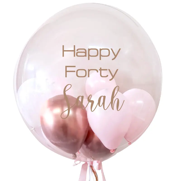 Personalised Bubble Balloon Gold