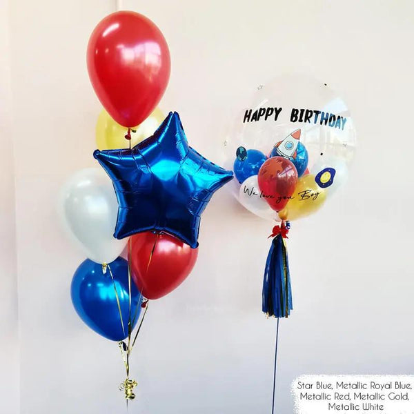 Mixed Bouquet – With 24″ Personalised Bubble Balloon