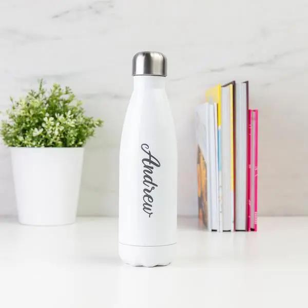 Personalized Insulated Water Bottle - White 500ml