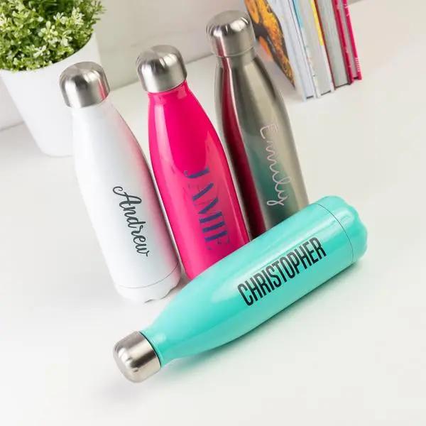 Personalized Insulated Water Bottle - White 500ml