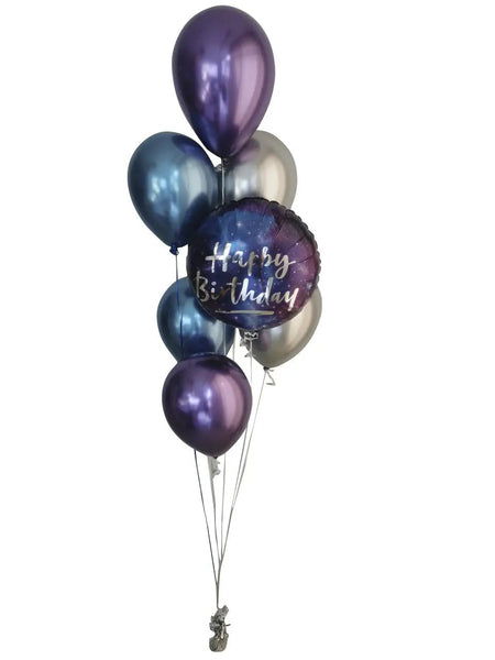 Seven balloon Bouquet- One foil balloon and six Latex balloons choose any colour!
