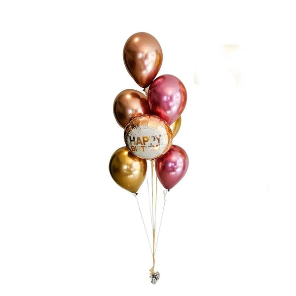 Seven balloon Bouquet- One foil balloon and six Latex balloons choose any colour!
